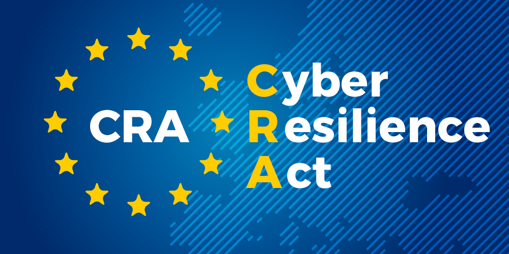 Illustrazione concettuale sulla sicurezza informatica e sul Cyber Resilience Act per le piccole e medie imprese.